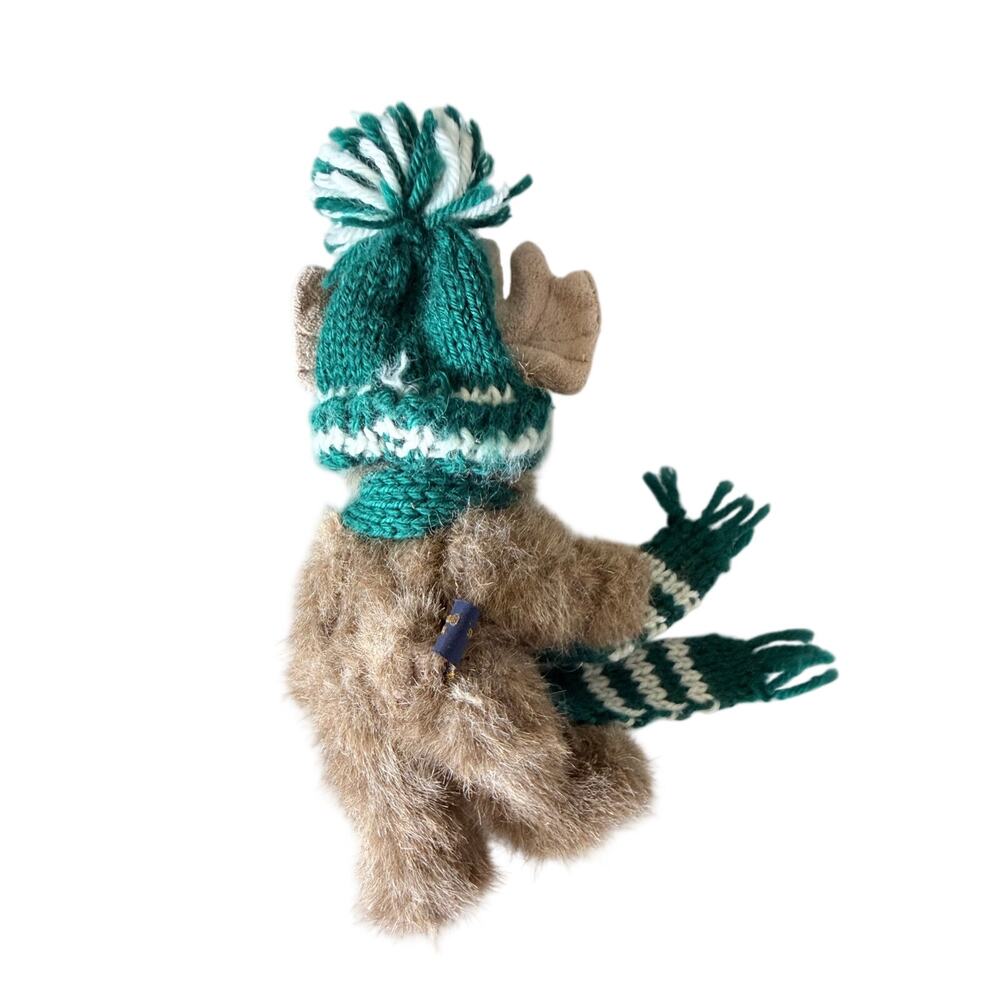 NWT vintage Boyd’s bears stuffed moose with sweater holiday handmade head bean - Picture 3 of 10